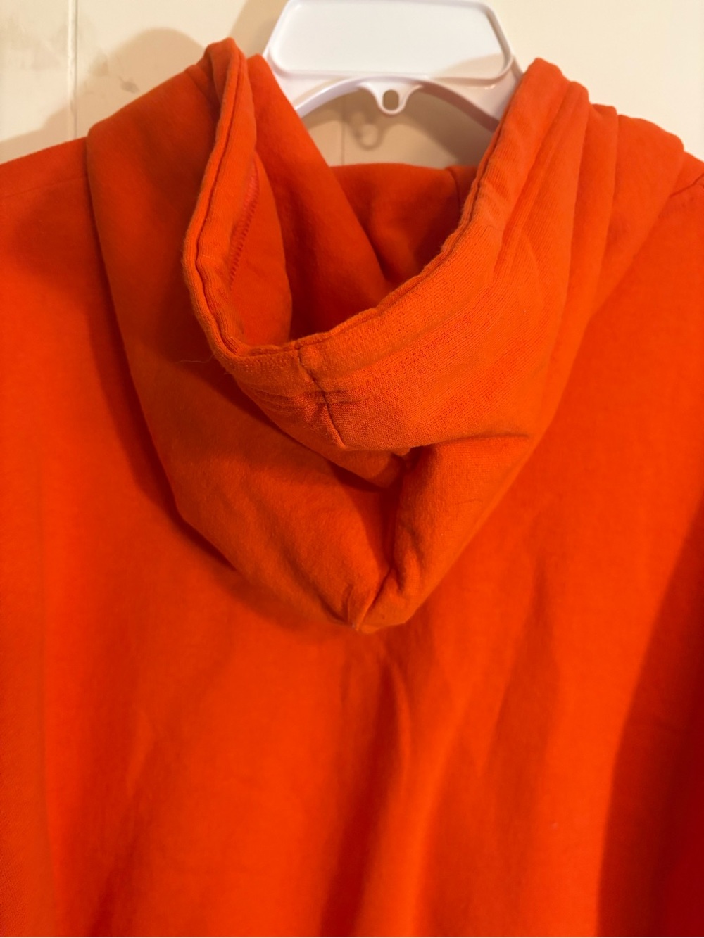 NCAA Virginia Tech Hokies Men's XL Orange Fleece Hooded Sweatshirt Pullover VTG - Picture 9 of 9